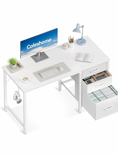 Coleshome white computer desk - coleshome,