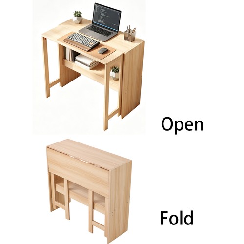 Folding desk small computer - small,