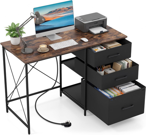 110cm computer desk with power - computer,