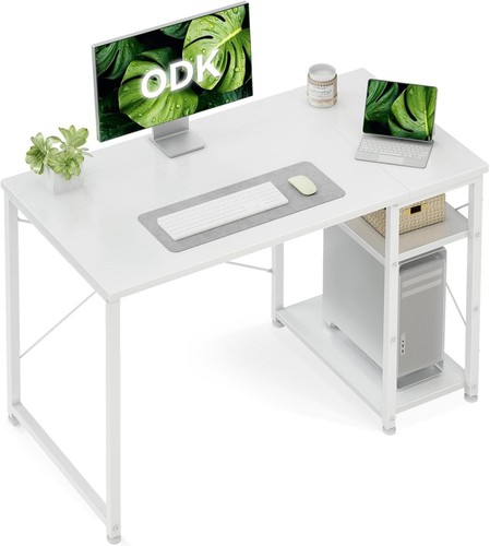 Desk with storage shelves - with,