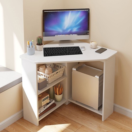 White wood office - white,