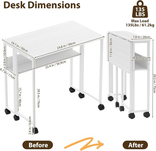 Garvee folding desk small - desk,